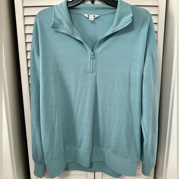 Three Dots Ladies' Quarter Zip Pullover Relaxed Fit Soft Hand Feel - Picture 1 of 4